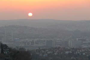 Abendlicht über Stuttgart,a