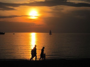 Familie am Strand Tallin -