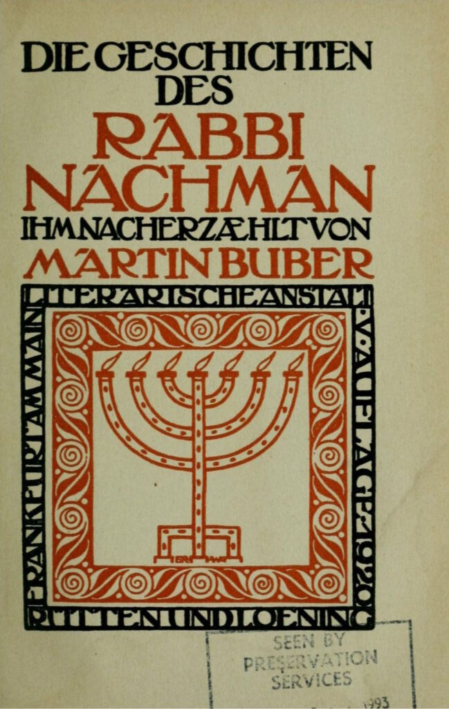 Bild des Buches von Martin Buber "Die Geschichten des Rabbi Nachmann"